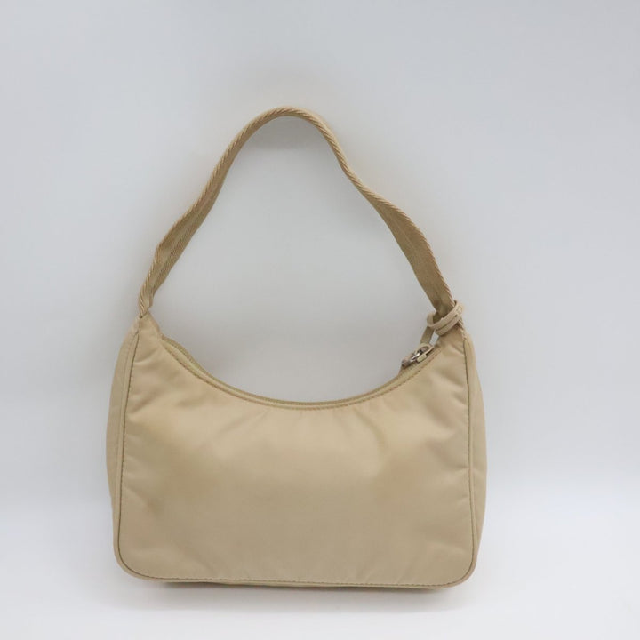Prada Beige Nylon Re-Nylon Re-Edition 2000 Pochette Handbag - Lux Central