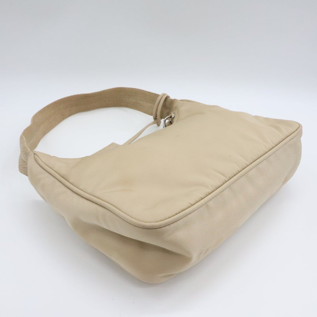 Prada Beige Nylon Re-Nylon Re-Edition 2000 Pochette Handbag - Lux Central
