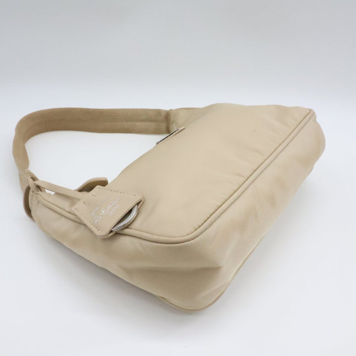 Prada Beige Nylon Re-Nylon Re-Edition 2000 Pochette Handbag - Lux Central