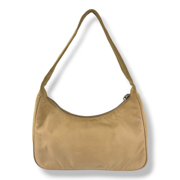 Prada Beige Nylon Re-Nylon Re-Edition 2005 Pochette Handbag - Lux Central