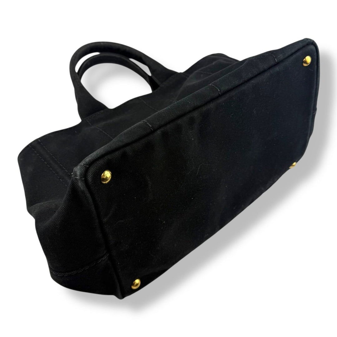 Prada Black Canapa Tote Handbag - Lux Central