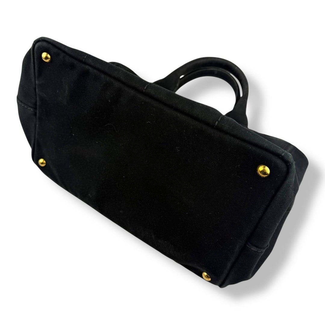 Prada Black Canapa Tote Handbag - Lux Central