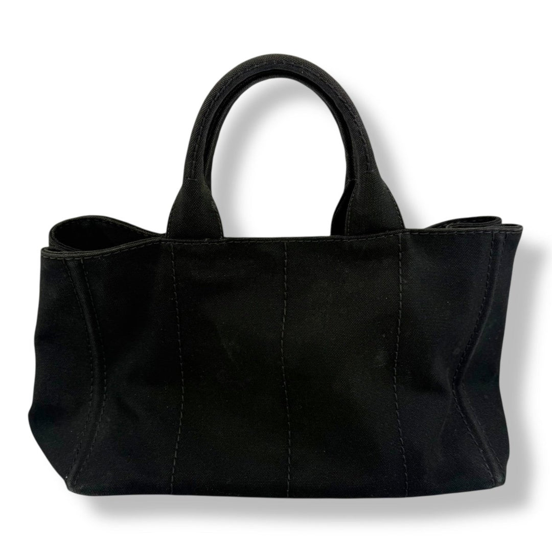 Prada Black Canapa Tote Handbag - Lux Central