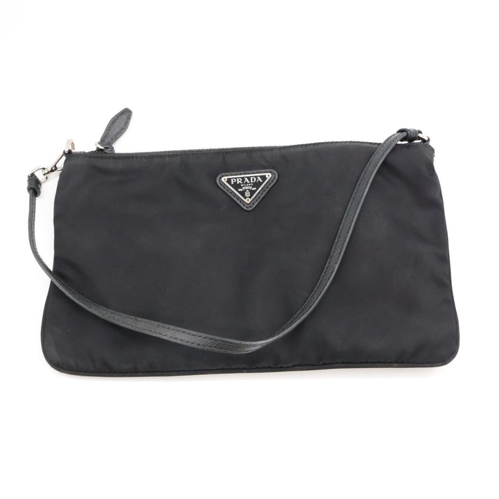 Prada Black Nylon Pochette Handbag - Lux Central