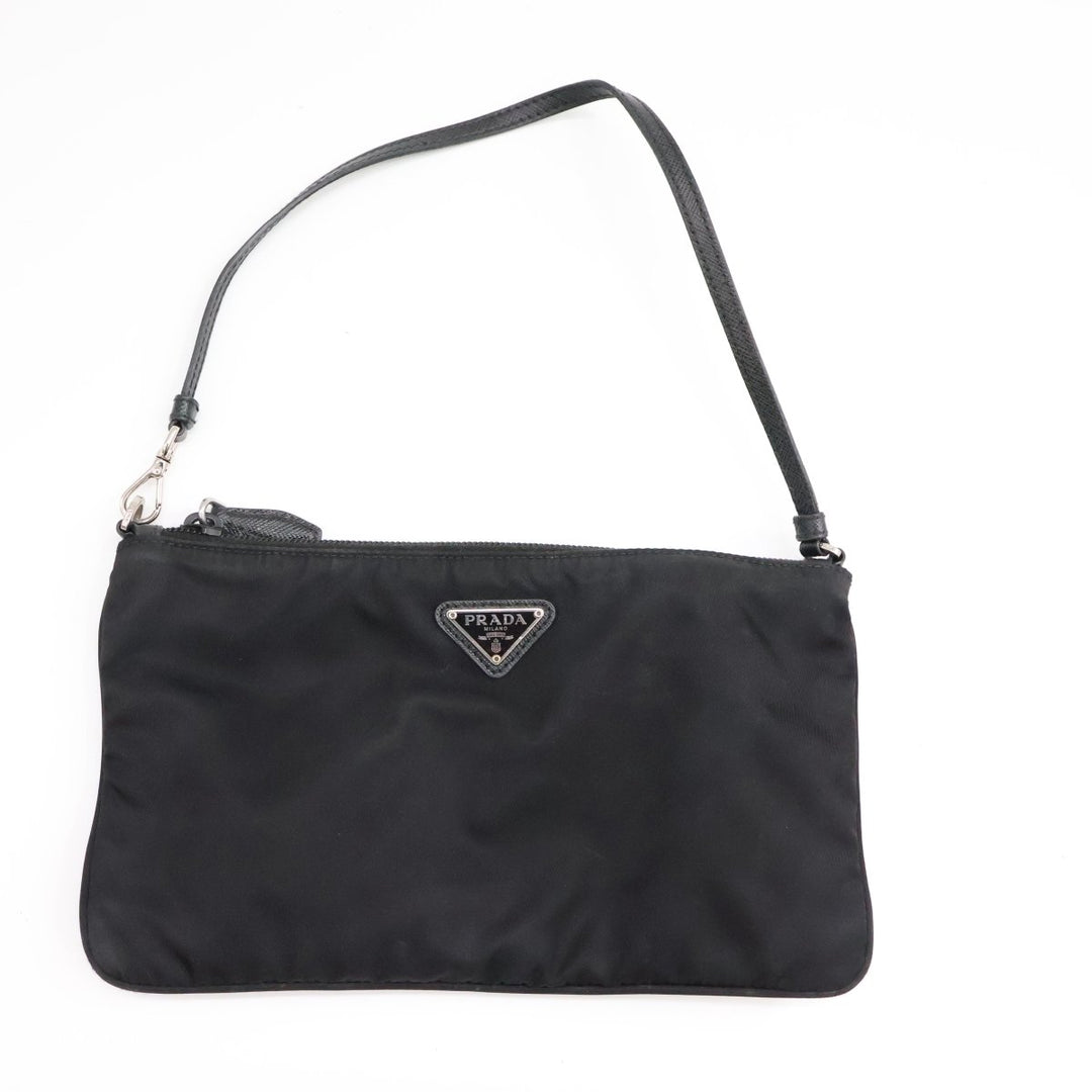 Prada Black Nylon Pochette Handbag - Lux Central