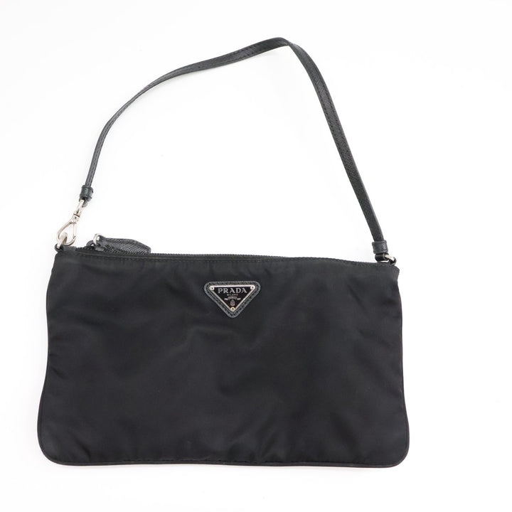 Prada Black Nylon Pochette Handbag - Lux Central
