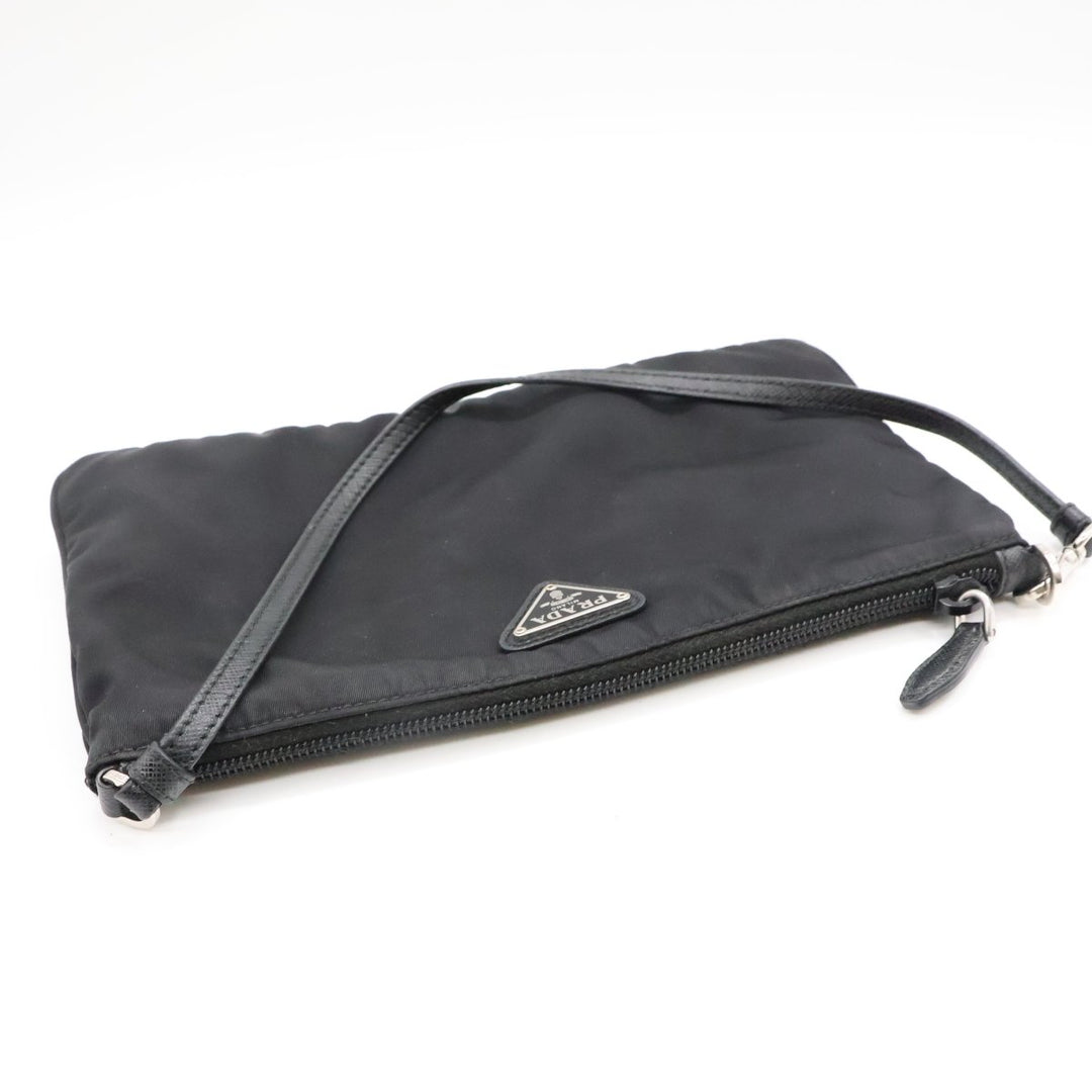 Prada Black Nylon Pochette Handbag - Lux Central