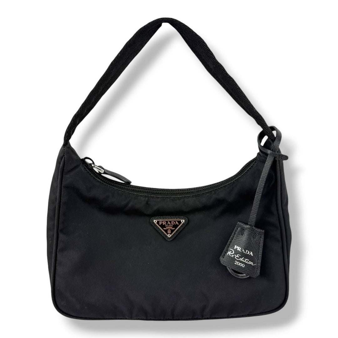 Prada Black Nylon Re-Edition Pochette Handbag - Lux Central