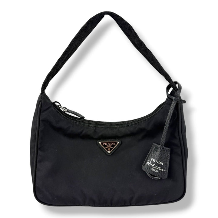 Prada Black Nylon Re-Edition Pochette Handbag - Lux Central