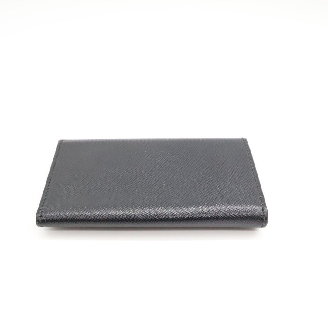 Prada Black Saffiano Leather 3 Key Holder - Lux Central