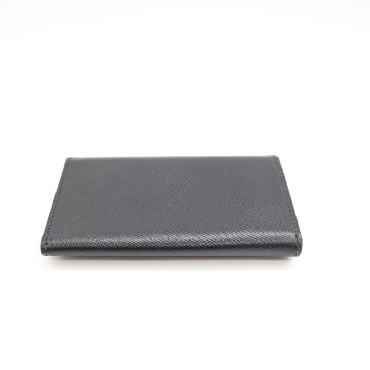 Prada Black Saffiano Leather 3 Key Holder - Lux Central