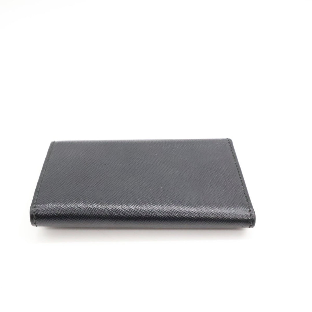 Prada Black Saffiano Leather 3 Key Holder - Lux Central