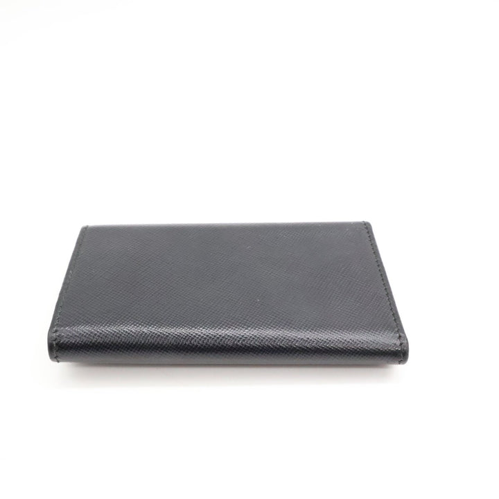 Prada Black Saffiano Leather 3 Key Holder - Lux Central