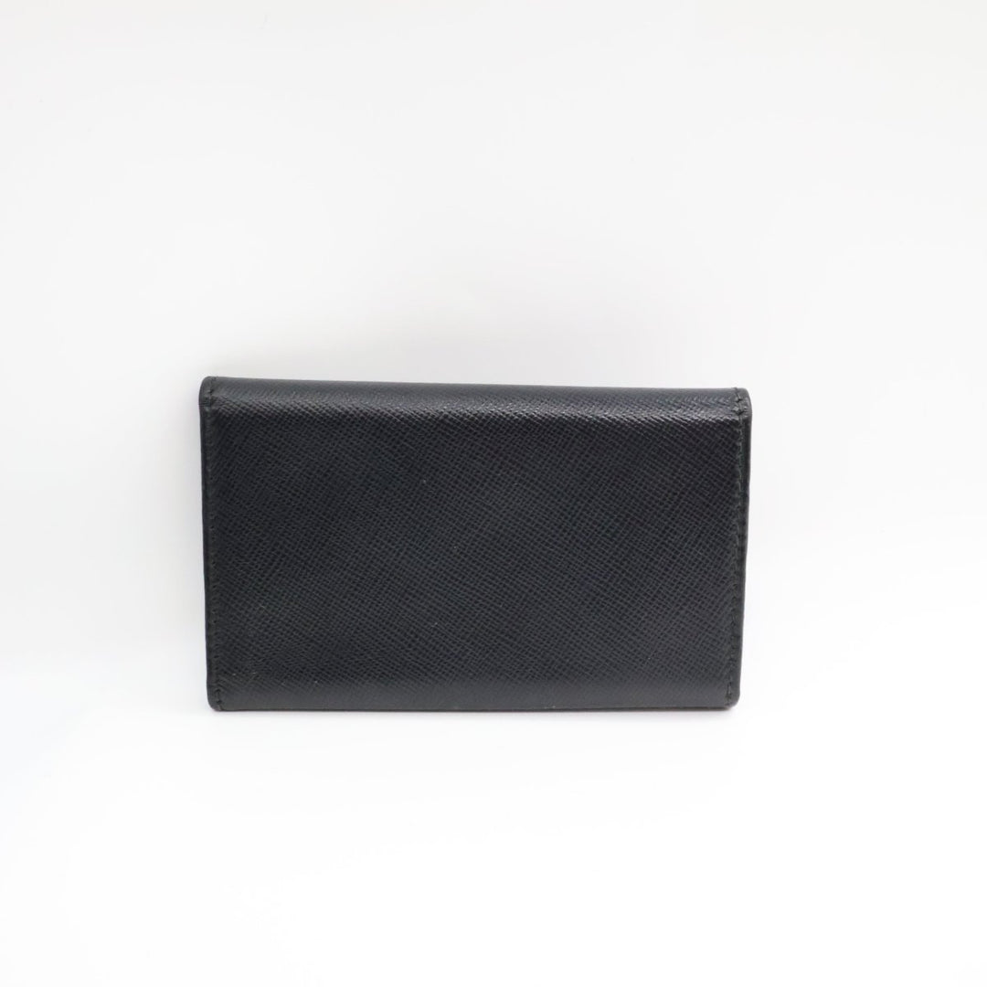 Prada Black Saffiano Leather 3 Key Holder - Lux Central