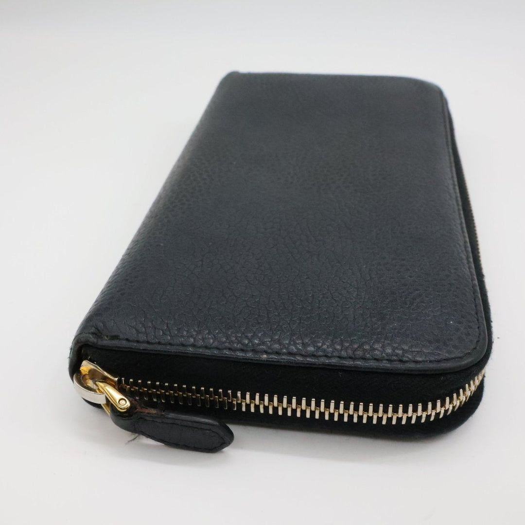 Prada Black Saffiano Leather Long Zippy Wallet - Lux Central