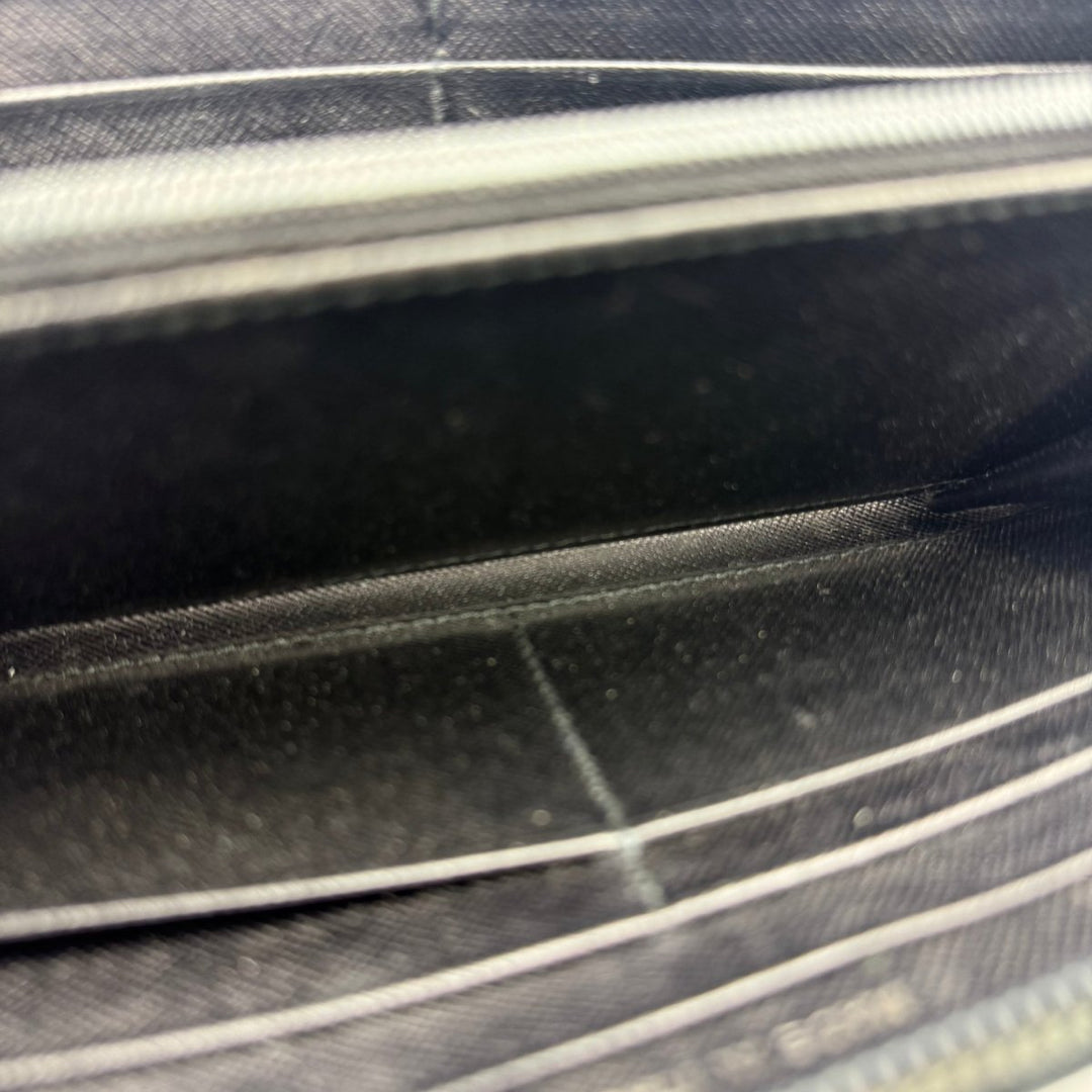 Prada Black Saffiano Leather Long Zippy Wallet - Lux Central