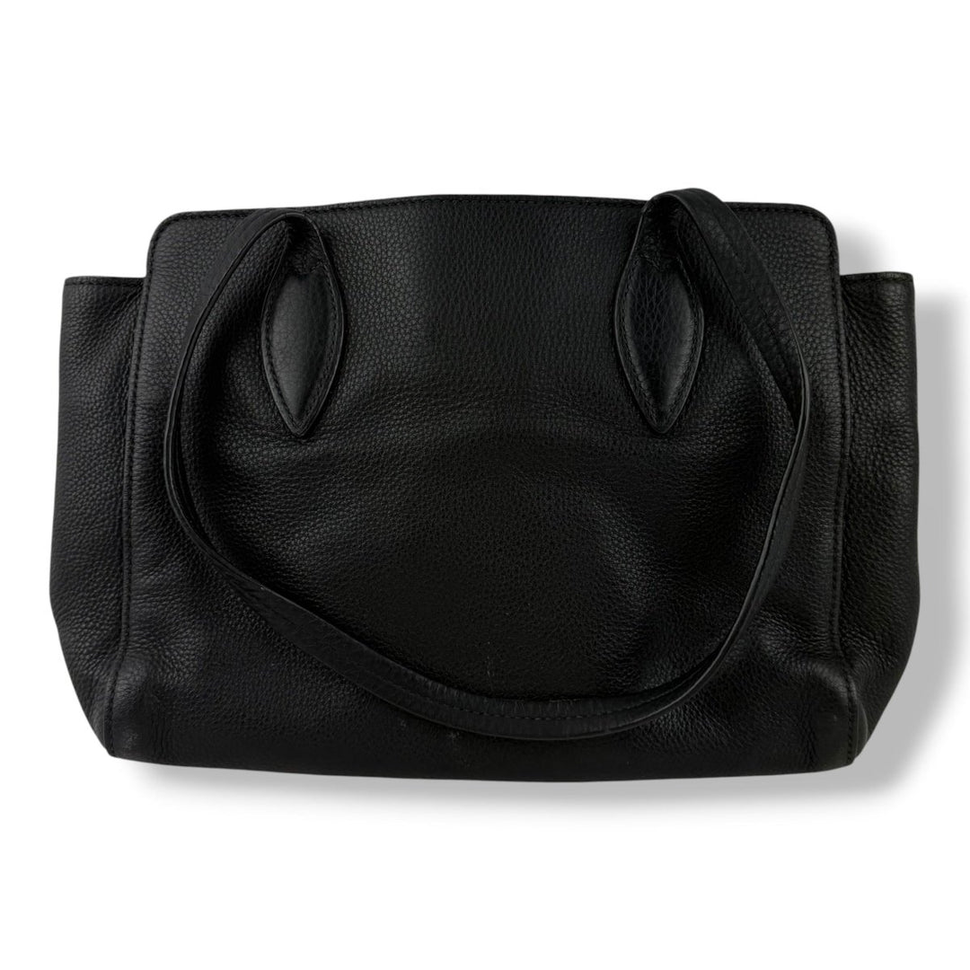 Prada Black Vitello Phenix Tote Handbag - Lux Central