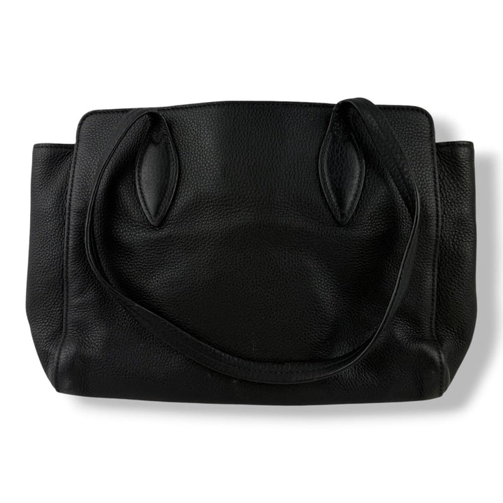 Prada Black Vitello Phenix Tote Handbag - Lux Central