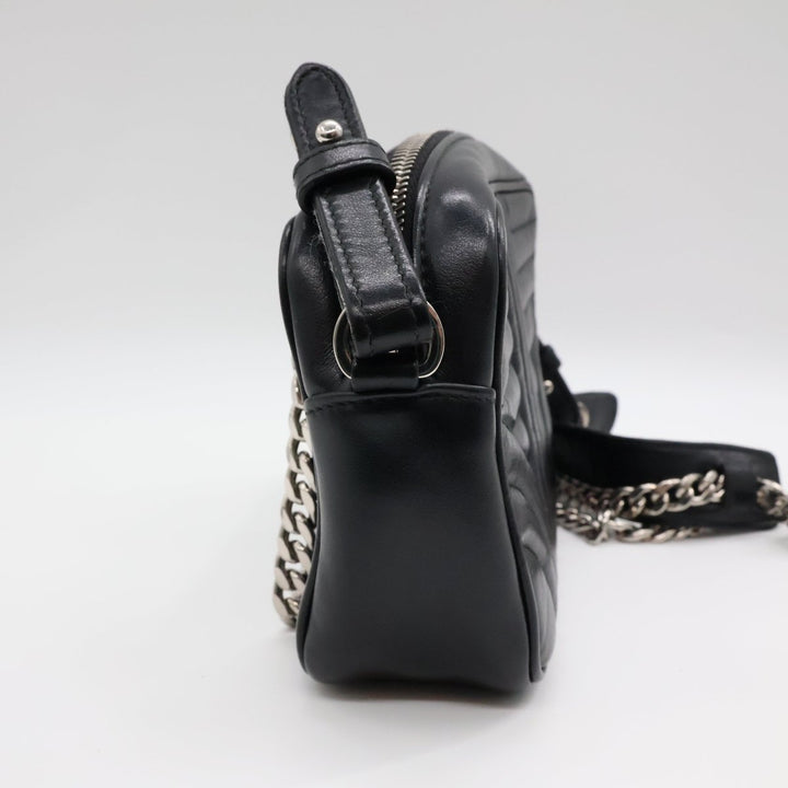 Prada Diagramme Black Calfskin Leather Camera Crossbody Handbag - Lux Central