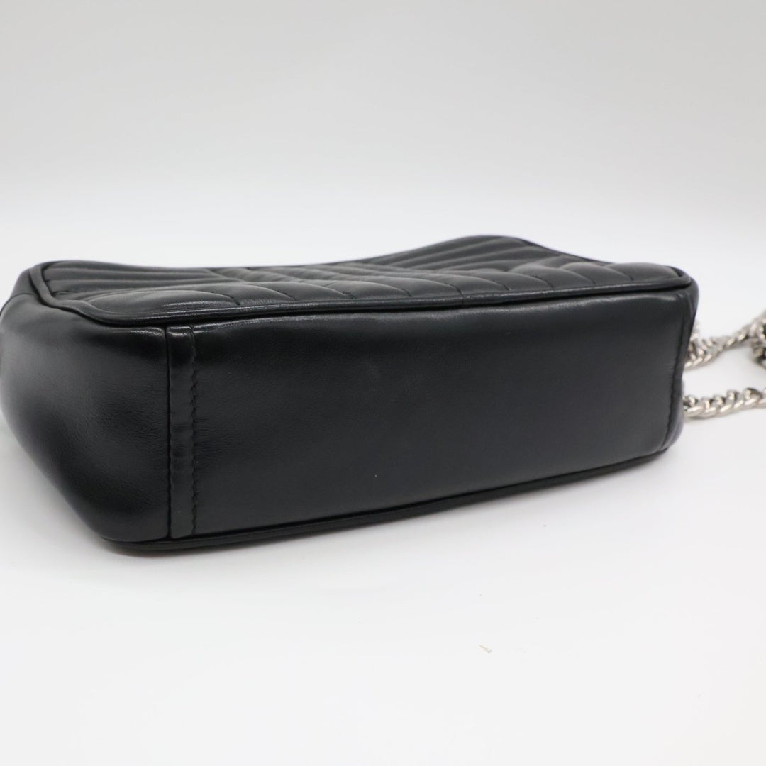 Prada Diagramme Black Calfskin Leather Camera Crossbody Handbag - Lux Central