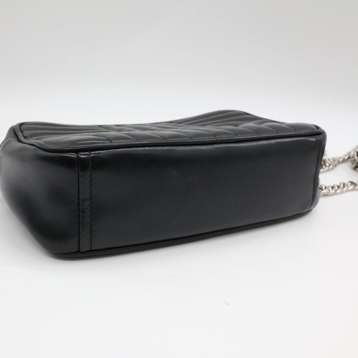 Prada Diagramme Black Calfskin Leather Camera Crossbody Handbag - Lux Central