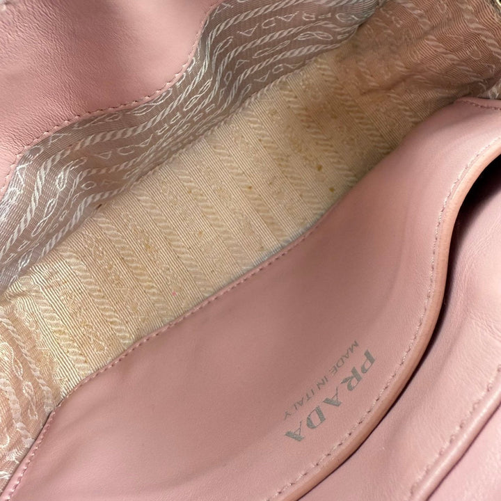 Prada Diagramme Pink Calfskin Leather Camera Crossbody Handbag - Lux Central