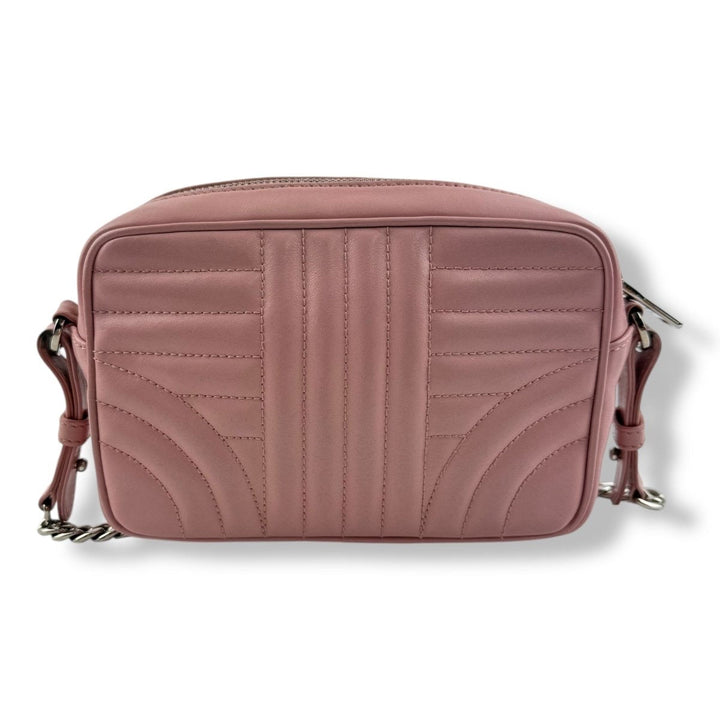 Prada Diagramme Pink Calfskin Leather Camera Crossbody Handbag - Lux Central