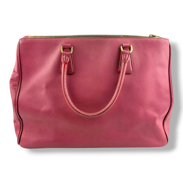 Prada Galleria Lux Saffiano Tote Pink Leather Handbag - Lux Central