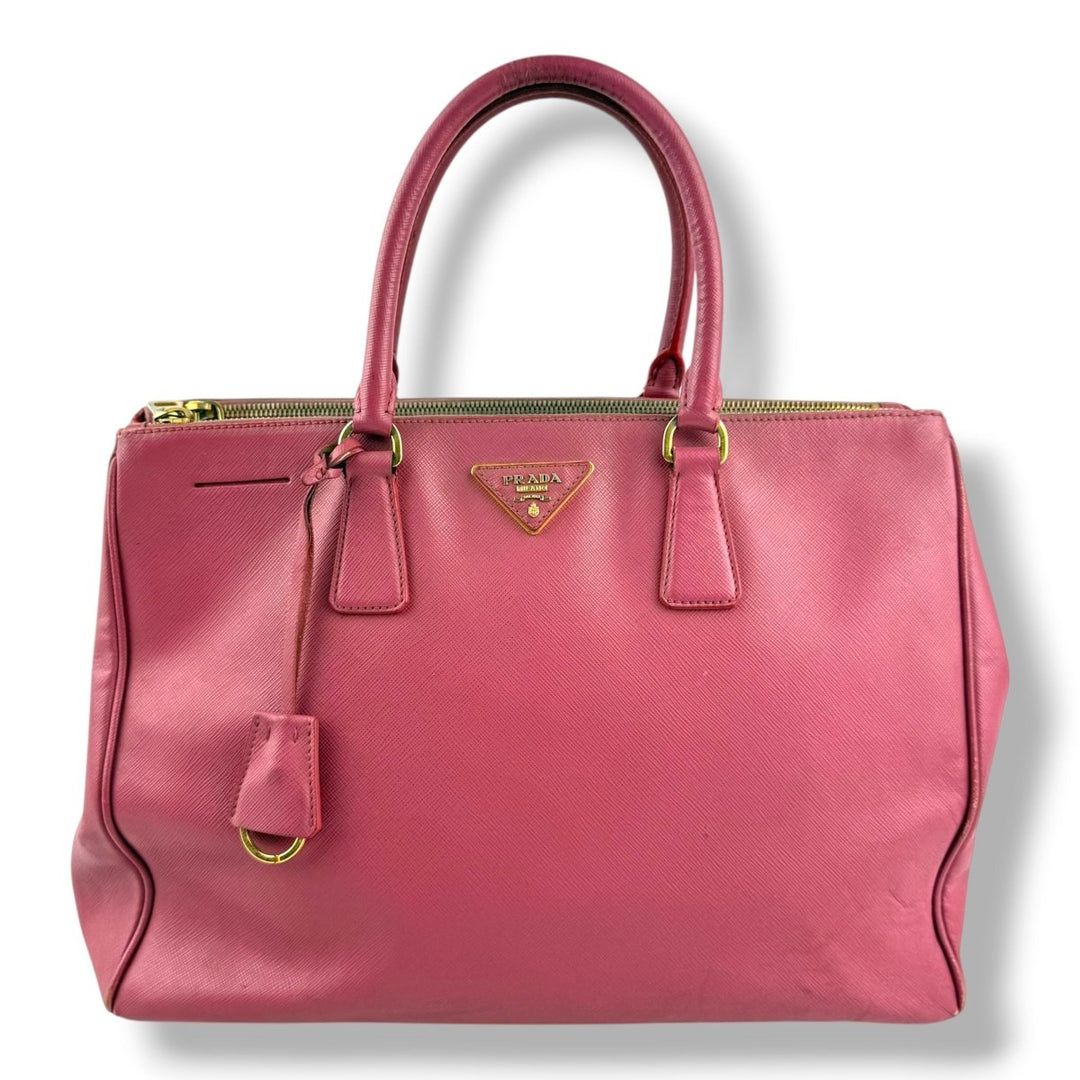 Prada Galleria Lux Saffiano Tote Pink Leather Handbag - Lux Central