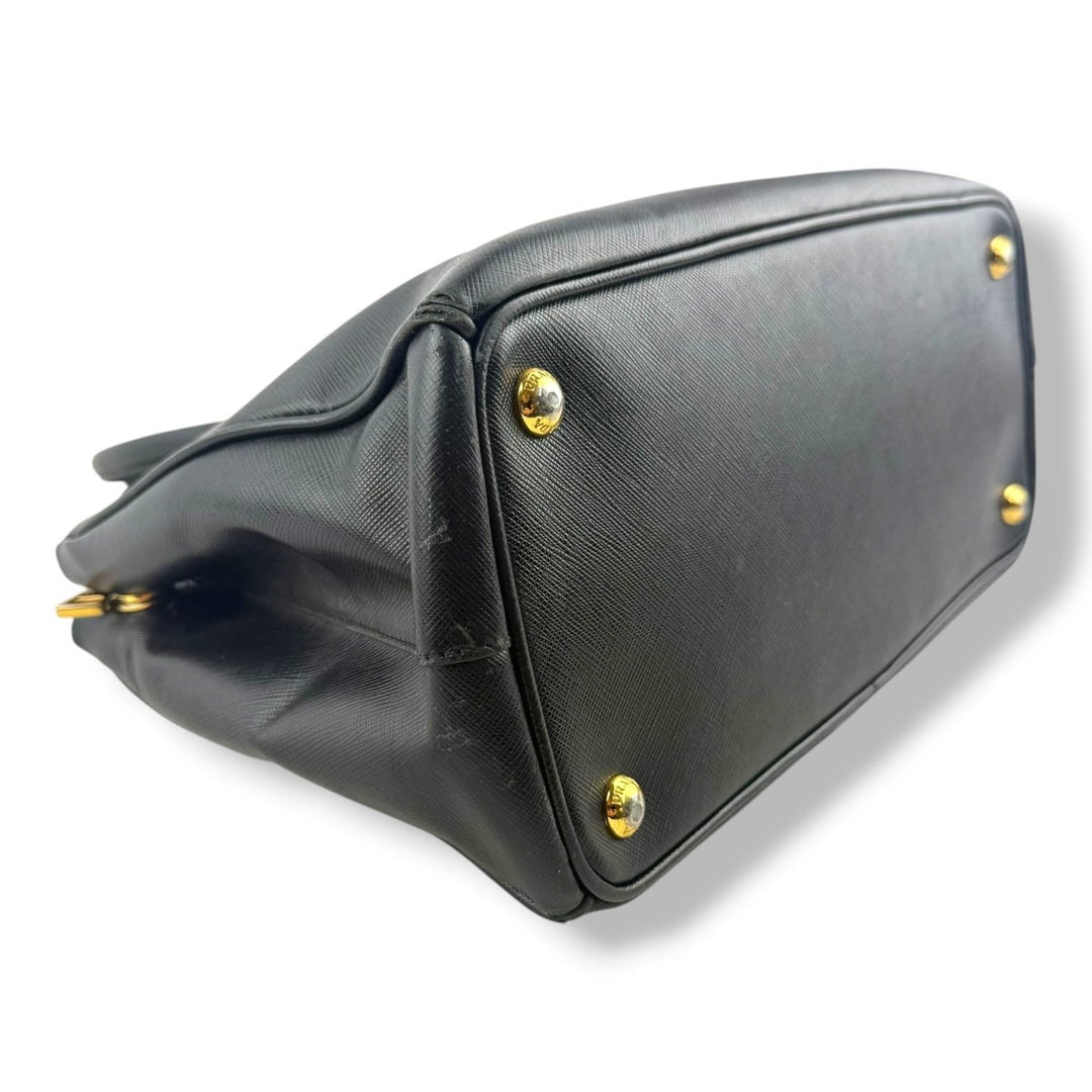 Prada Galleria Saffiano Tote Black Leather Handbag - Lux Central