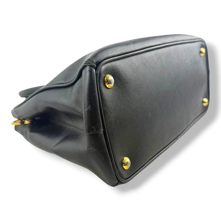 Prada Galleria Saffiano Tote Black Leather Handbag - Lux Central