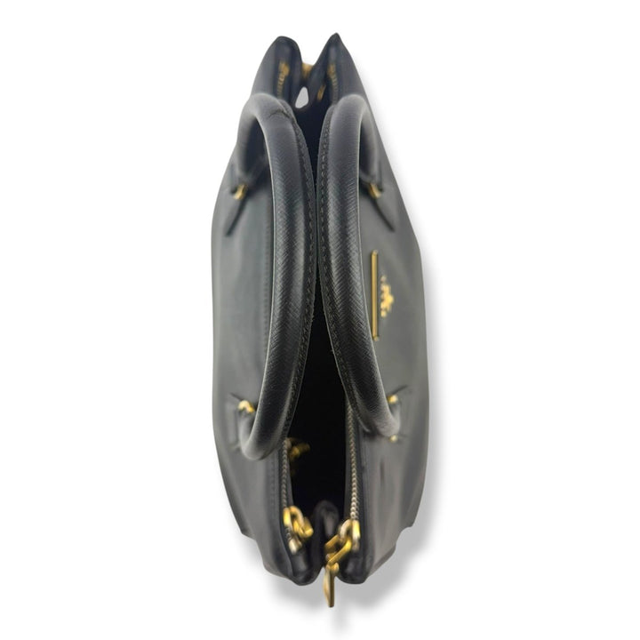 Prada Galleria Saffiano Tote Black Leather Handbag - Lux Central