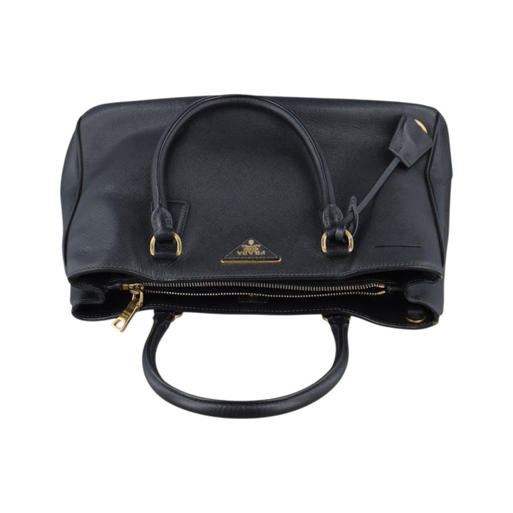 Prada Galleria Saffiano Tote Black Leather Handbag - Lux Central
