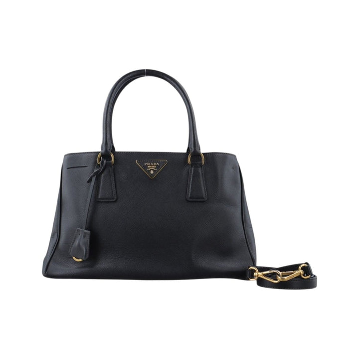 Prada Galleria Saffiano Tote Black Leather Handbag - Lux Central