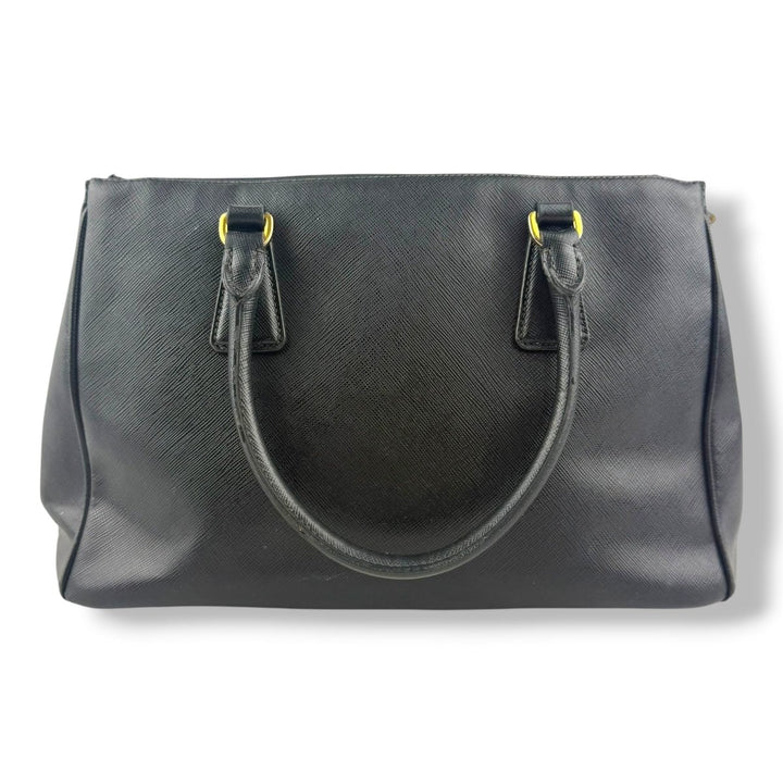 Prada Galleria Saffiano Tote Black Leather Handbag - Lux Central