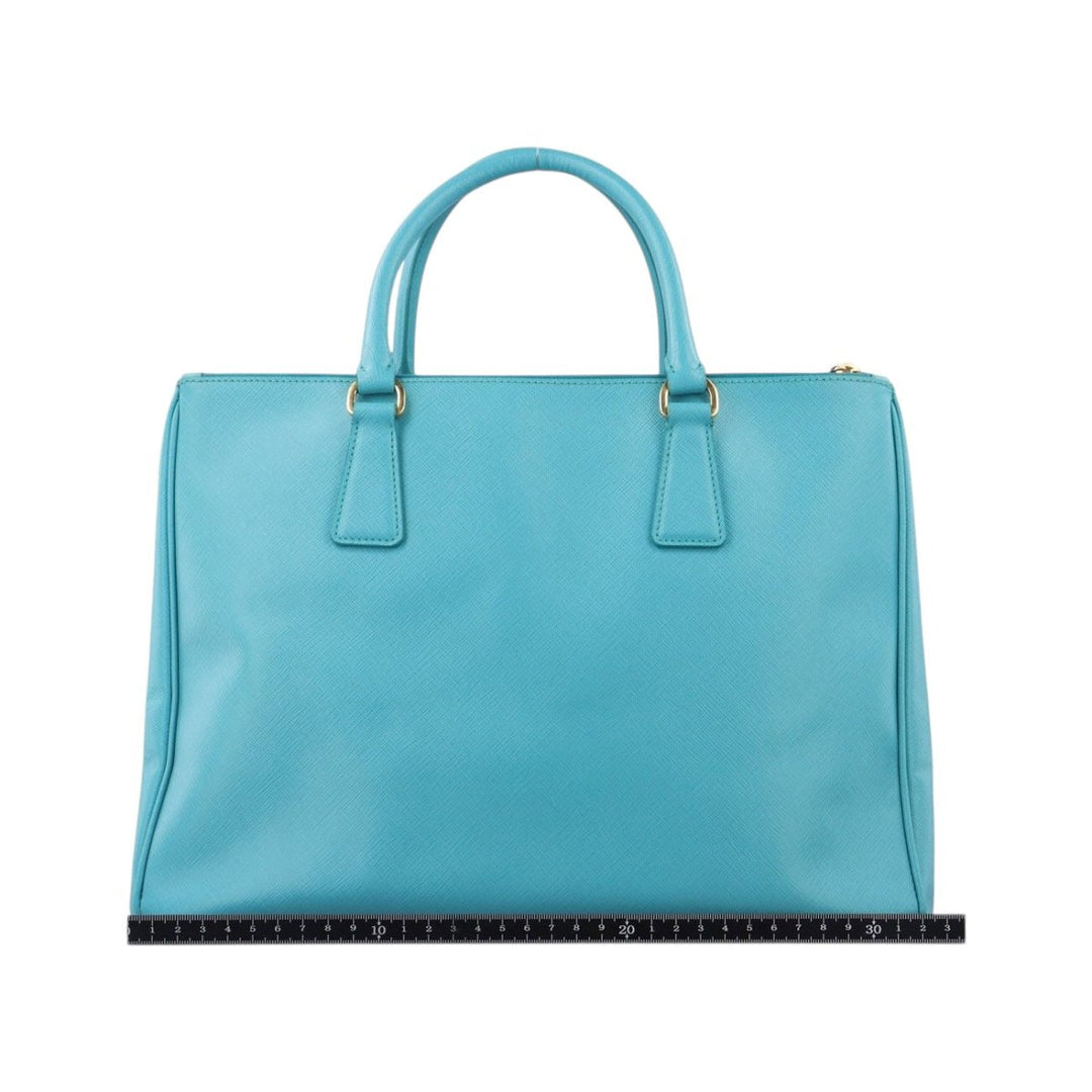 Prada Galleria Saffiano Tote Blue Leather Handbag - Lux Central