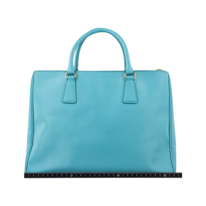 Prada Galleria Saffiano Tote Blue Leather Handbag - Lux Central