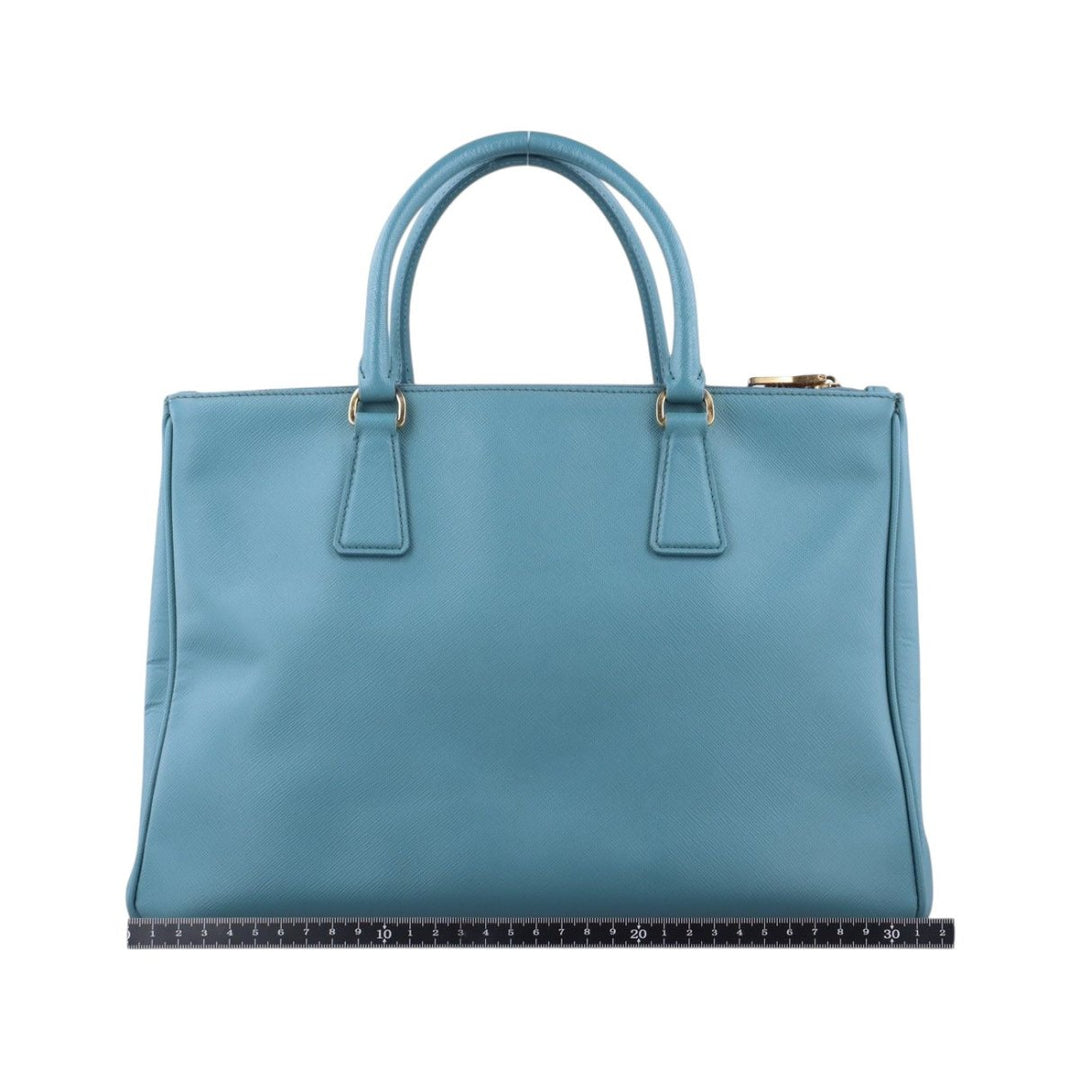 Prada Galleria Saffiano Tote Blue Leather Handbag - Lux Central