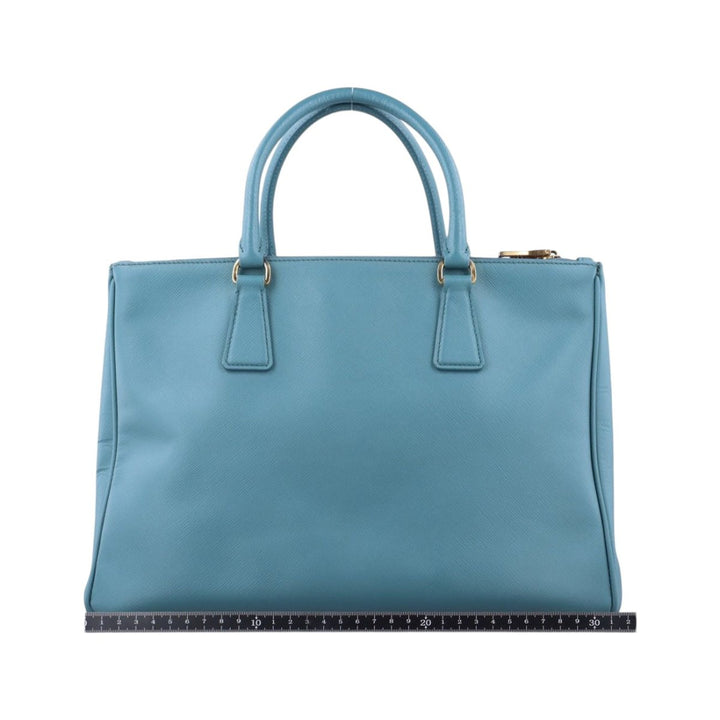Prada Galleria Saffiano Tote Blue Leather Handbag - Lux Central