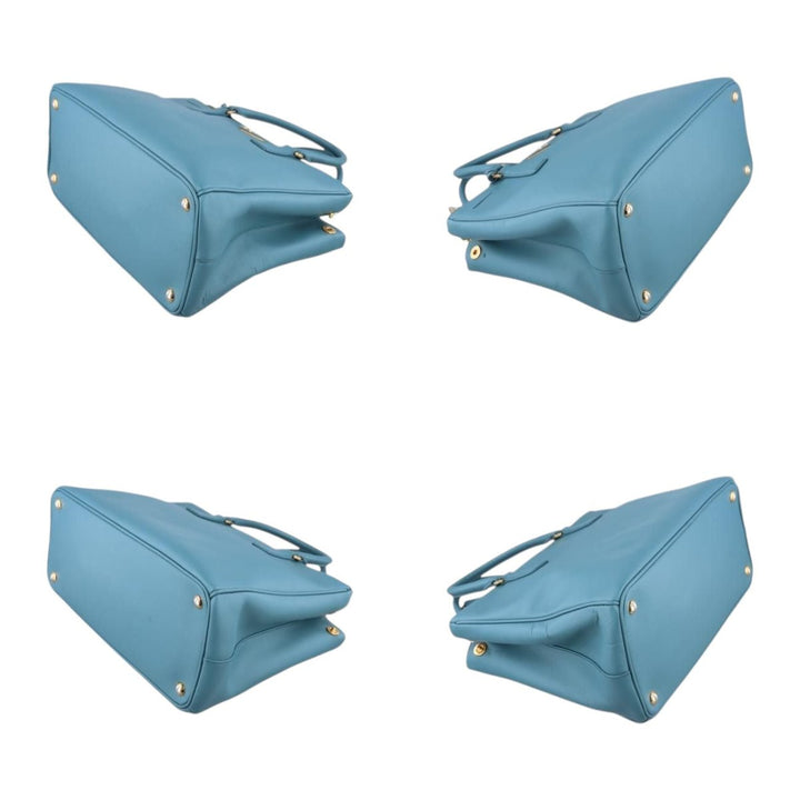 Prada Galleria Saffiano Tote Blue Leather Handbag - Lux Central