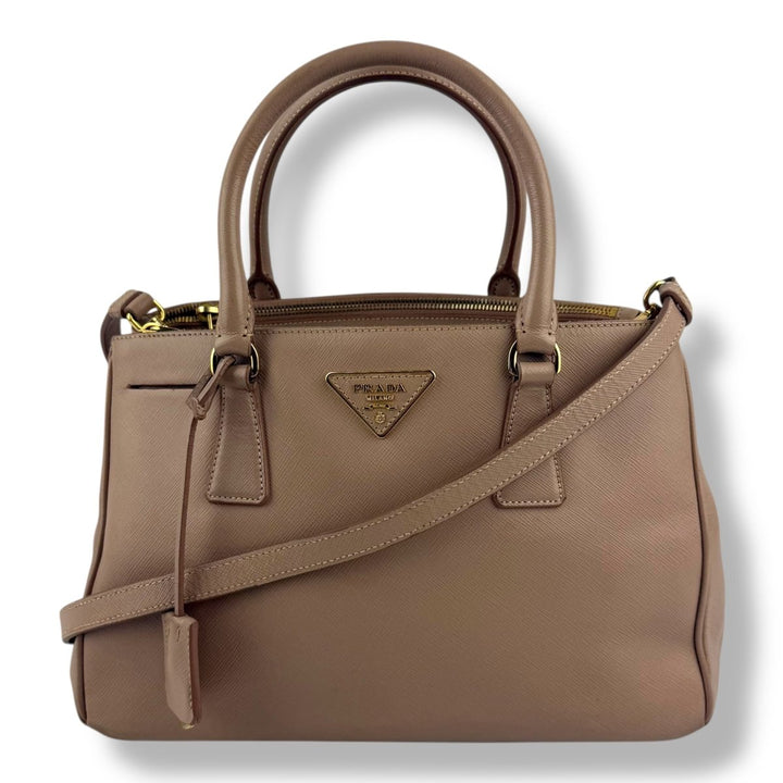 Prada Galleria Saffiano Tote Pale Pink Leather Handbag - Lux Central