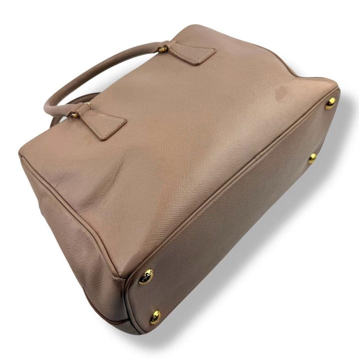 Prada Galleria Saffiano Tote Pale Pink Leather Handbag - Lux Central