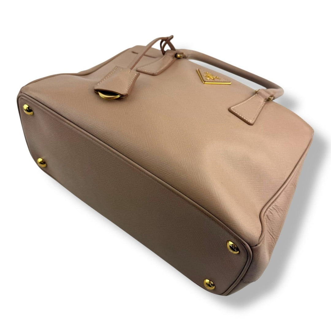 Prada Galleria Saffiano Tote Pale Pink Leather Handbag - Lux Central