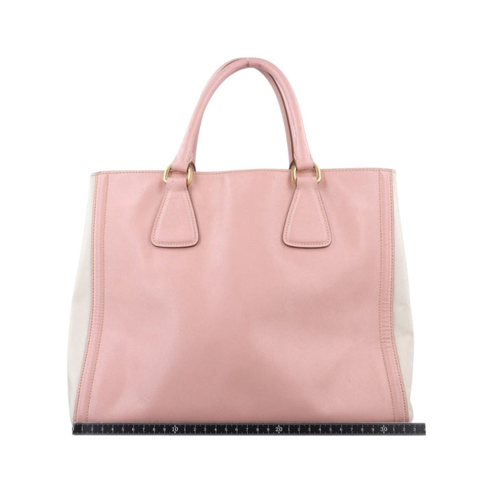 Prada Galleria Saffiano Tote Two Tone Pink Leather Handbag - Lux Central