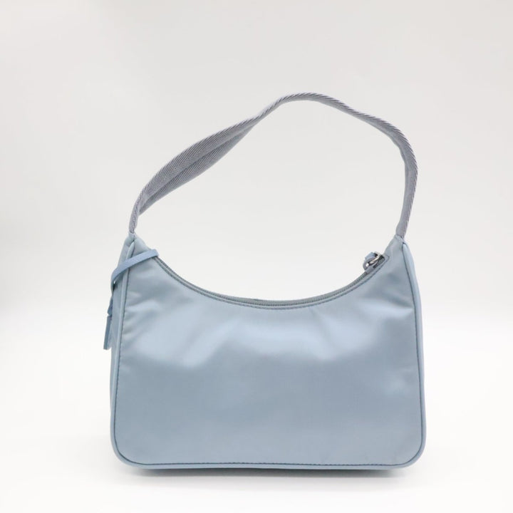 Prada Light Blue Nylon Re-Edition 2000 Pochette Handbag - Lux Central