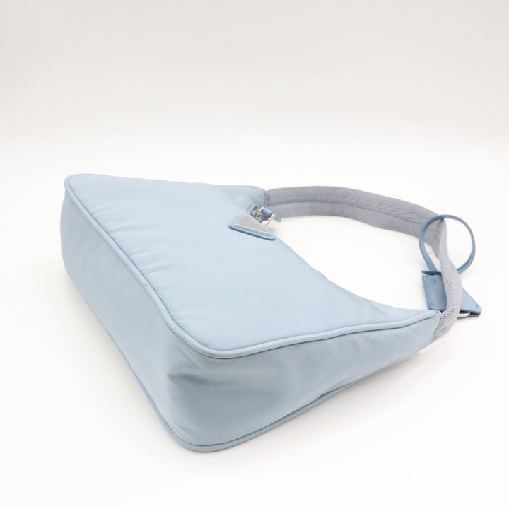 Prada Light Blue Nylon Re-Edition 2000 Pochette Handbag - Lux Central