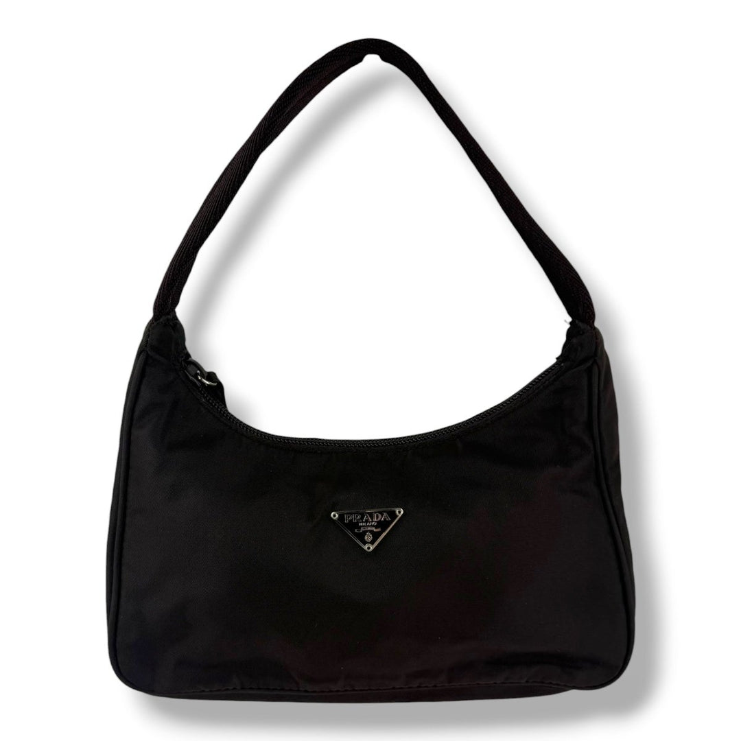 Prada Maroon Nylon Re-Edition 2000 Pochette Handbag - Lux Central