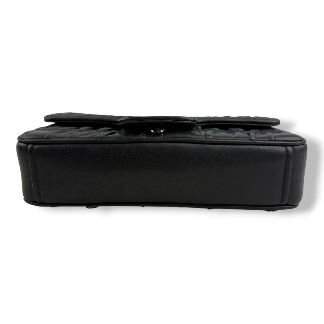 Prada Nappa Gaufre Black Leather Shoulder Handbag - Lux Central