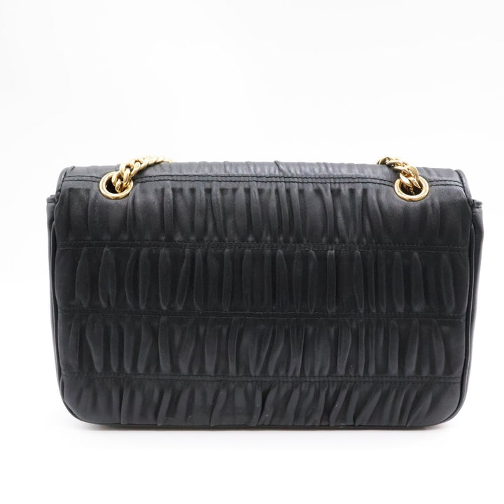 Prada Nappa Gaufre Black Leather Shoulder Handbag - Lux Central