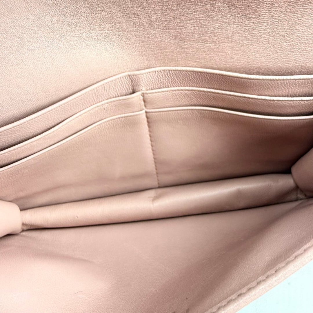 Prada Nappa Gaufre Pink Leather Wallet on Chain Handbag - Lux Central